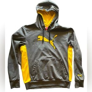 Puma Hoodie Men’s Small Grey and‎ Yellow